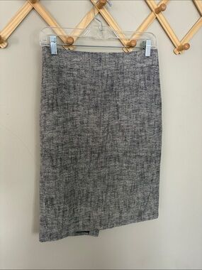 J. Crew Gray Tweed Pencil Skirt